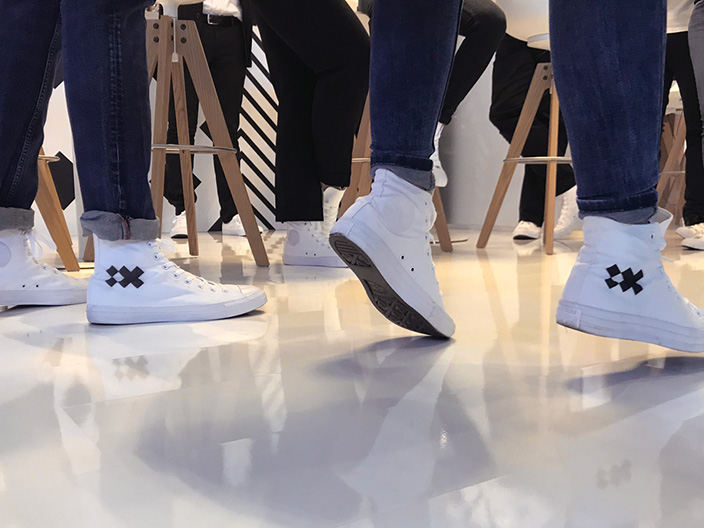 shoes with the IX branding