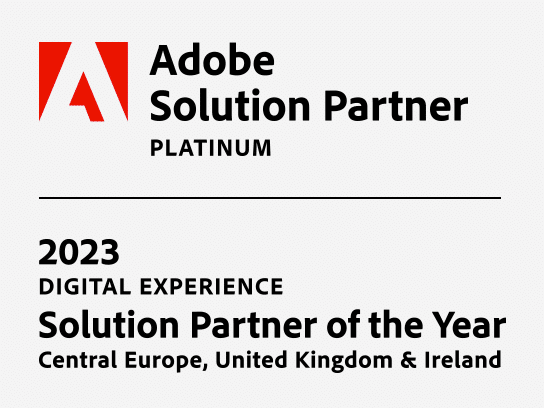 Adobe solution Partner. 2023 Digital Experience Solution Partner.
