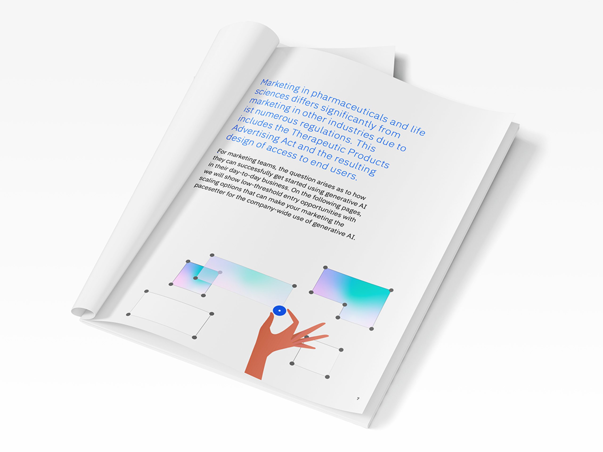 Mockup of whitepaper with text and illustration